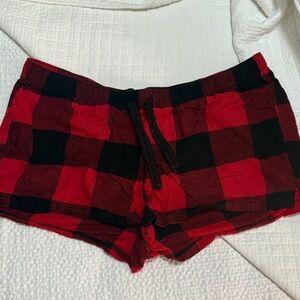 Old Navy Red and Black Plaid Shorts
